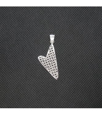 PE001479 Sterling Silver Pendant Filigree Heart Genuine Solid Hallmarked 925 Empress